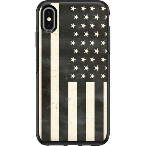 Black & White USA Flag Otterbox Symmetry iPhone Skin