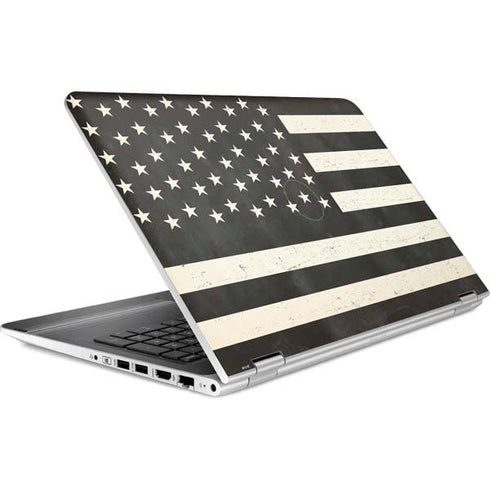 Black & White USA Flag HP Pavilion Skin