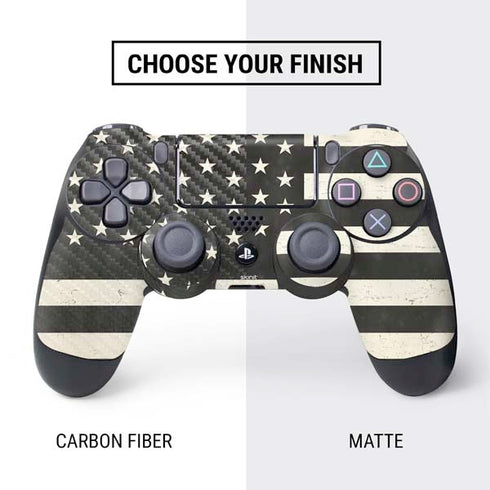 Black & White USA Flag PS4 Controller Skin