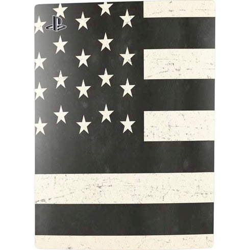 Black & White USA Flag PS5 Console Skin
