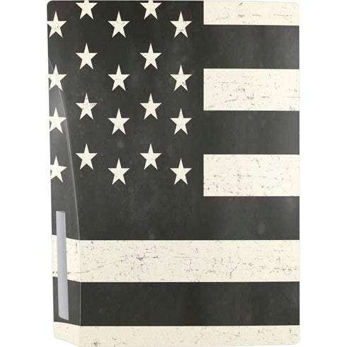 Black & White USA Flag PS5 Console Skin