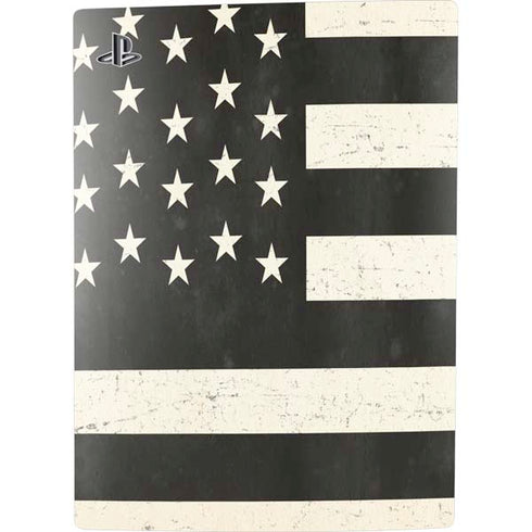 Black & White USA Flag PS5 Digital Edition Console Skin