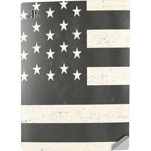Black & White USA Flag PS5 Digital Edition Console Skin