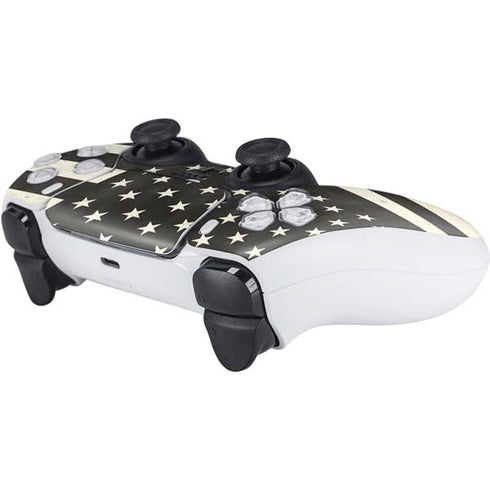 Black & White USA Flag PS5 Controller Skin