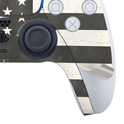 Black & White USA Flag PS5 Controller Skin