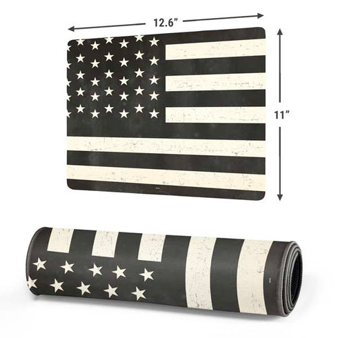 Black & White USA Flag Gaming Mouse Pad