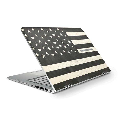 Black & White USA Flag HP Spectre Skin