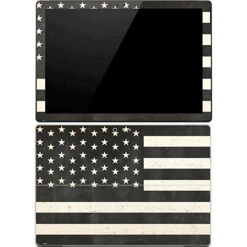 Black & White USA Flag Surface Pro 4 Skin