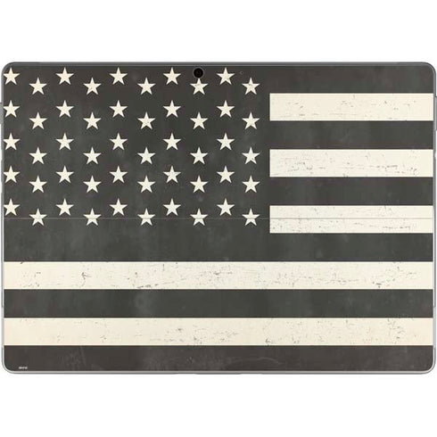 Black & White USA Flag Surface Pro 8 Skin