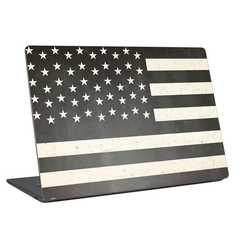Black & White USA Flag Universal Laptop 14in (11.4 x 8.2in) Skin