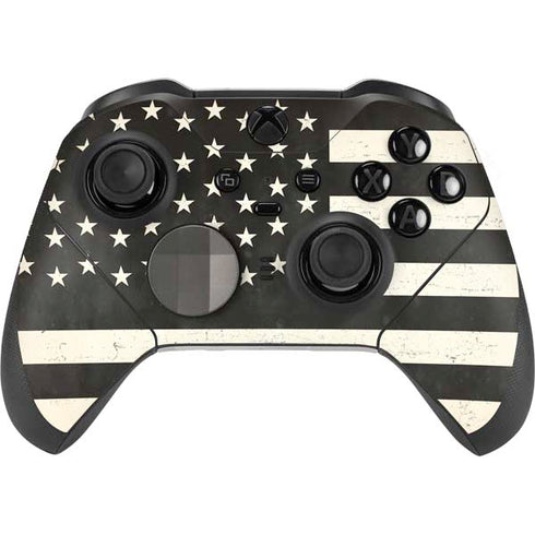 Black & White USA Flag Xbox Elite Wireless Controller Series 2 Skin