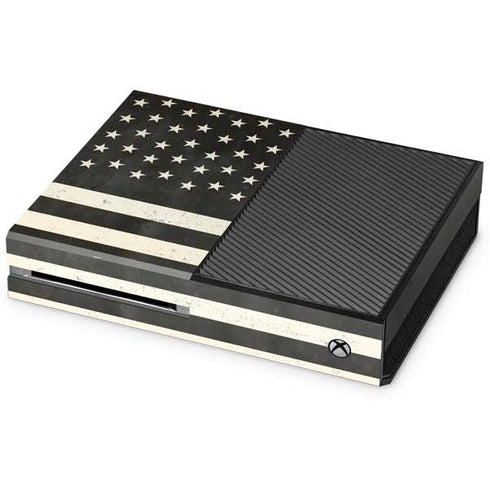 Black & White USA Flag Xbox One Console Skin
