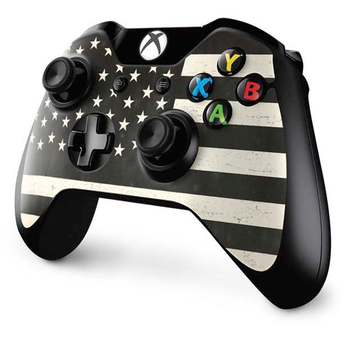 Black & White USA Flag Xbox One Controller Skin