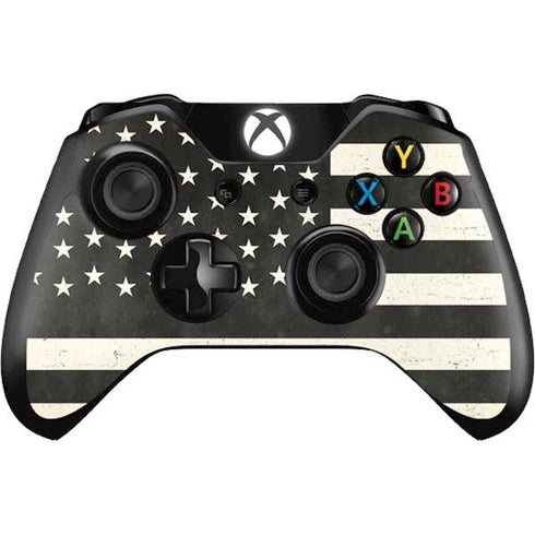 Black & White USA Flag Xbox One Controller Skin
