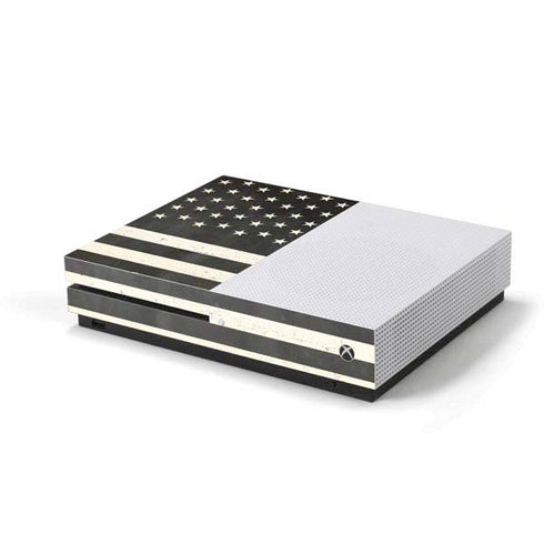 Black & White USA Flag Xbox One S Console Skin
