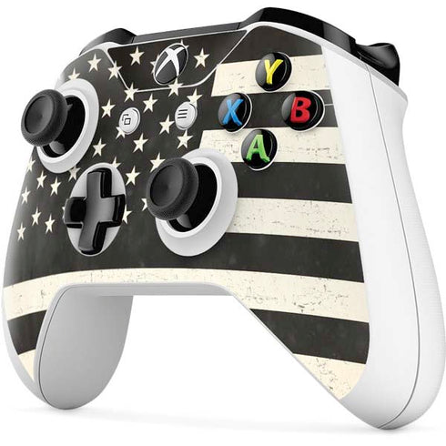 Black & White USA Flag Xbox One S Controller Skin