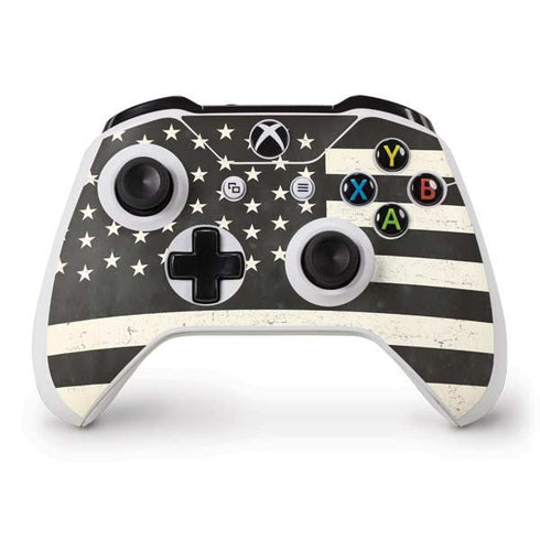 Black & White USA Flag Xbox One S Controller Skin
