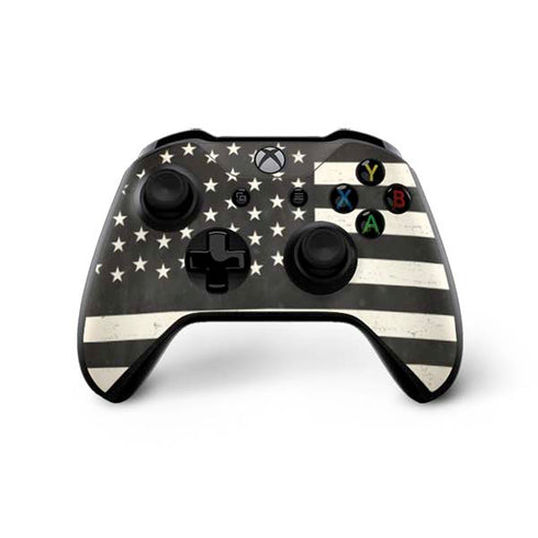 Black & White USA Flag Xbox One X Bundle Skin