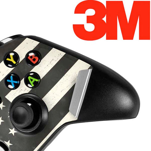 Black & White USA Flag Xbox One X Controller Skin