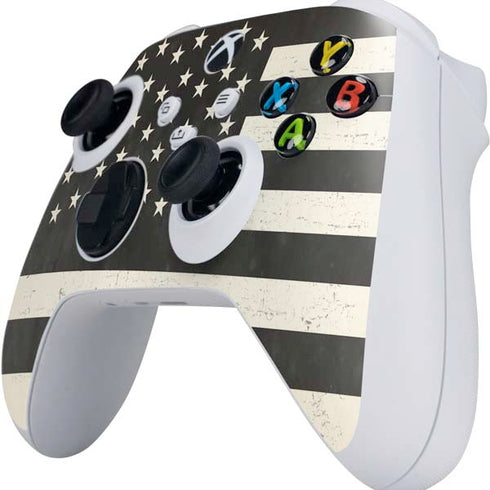 Black & White USA Flag Xbox Series S Controller Skin