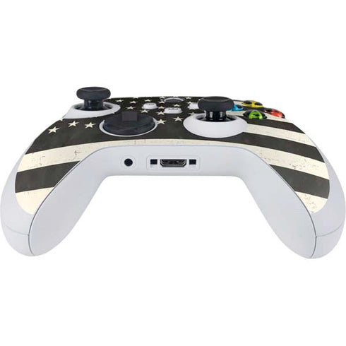 Black & White USA Flag Xbox Series S Controller Skin