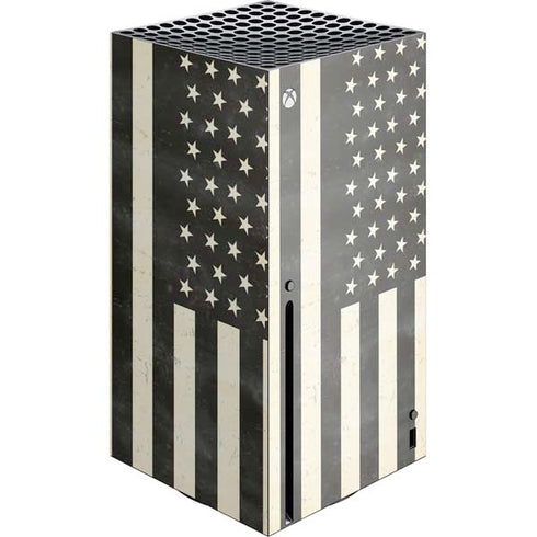 Black & White USA Flag Xbox Series X Console Skin