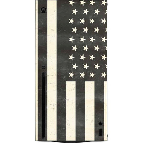 Black & White USA Flag Xbox Series X Console Skin