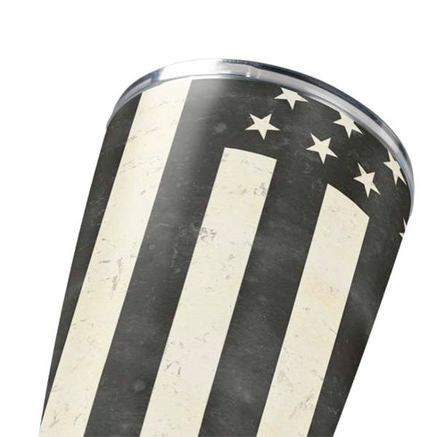 Black & White USA Flag Yeti 20oz Tumbler Skin