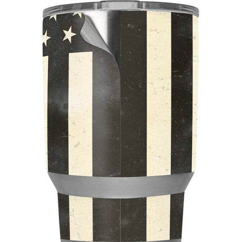 Black & White USA Flag Yeti 20oz Tumbler Skin
