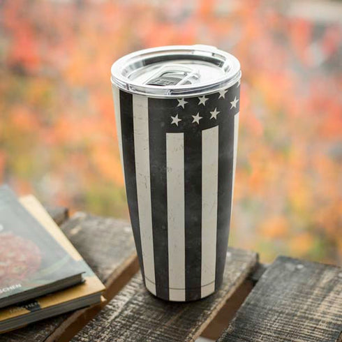 Black & White USA Flag Yeti 20oz Tumbler Skin