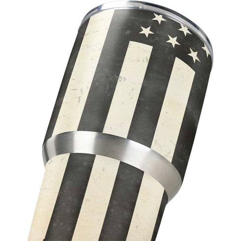 Black & White USA Flag Yeti 30oz Rambler Tumbler Skin