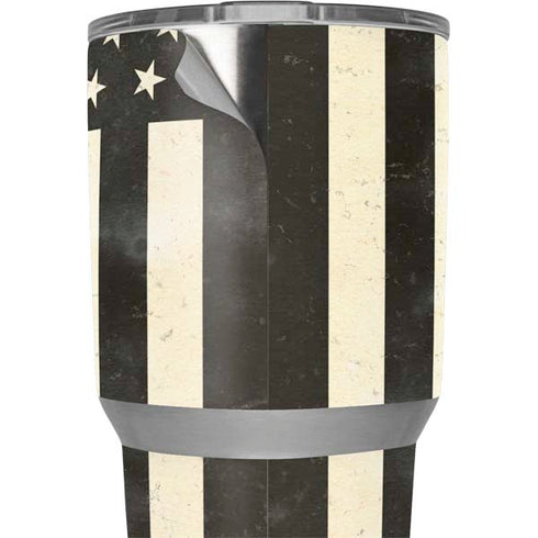 Black & White USA Flag Yeti 30oz Rambler Tumbler Skin