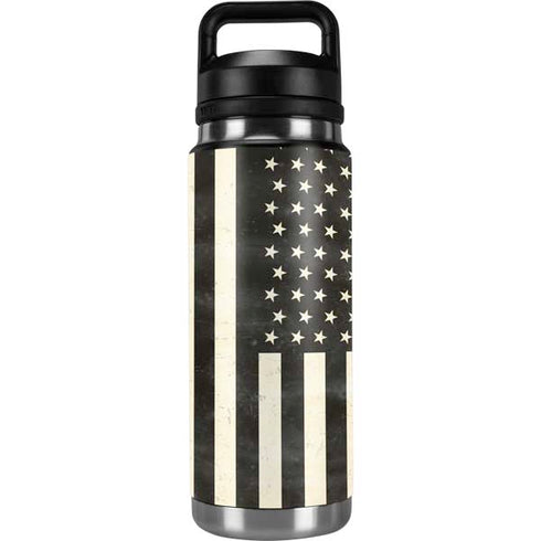 Black & White USA Flag YETI Rambler 26oz Bottle Skin