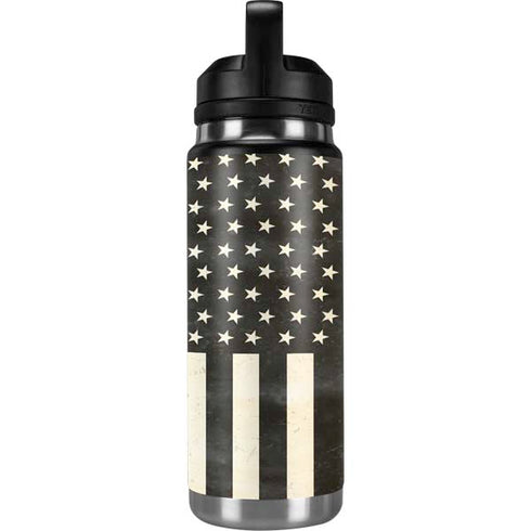 Black & White USA Flag YETI Rambler 26oz Bottle Skin