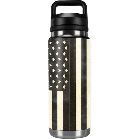 Black & White USA Flag YETI Rambler 26oz Bottle Skin