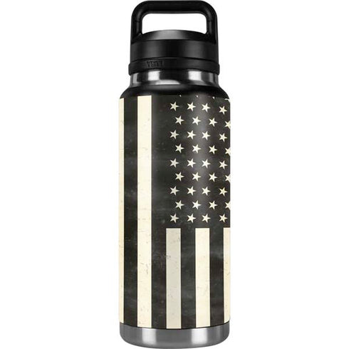 Black & White USA Flag YETI Rambler 36oz Bottle Skin