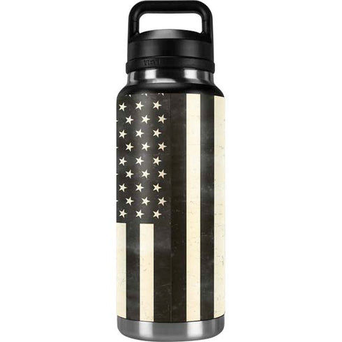 Black & White USA Flag YETI Rambler 36oz Bottle Skin