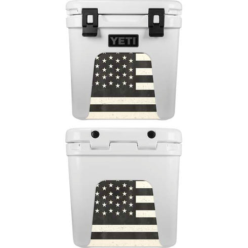 Black & White USA Flag YETI Roadie 24 Hard Cooler Skin