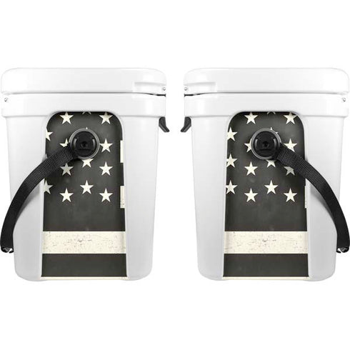 Black & White USA Flag YETI Roadie 24 Hard Cooler Skin