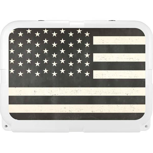Black & White USA Flag YETI Tundra 35 Hard Cooler Skin