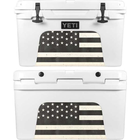 Black & White USA Flag YETI Tundra 45 Hard Cooler Skin