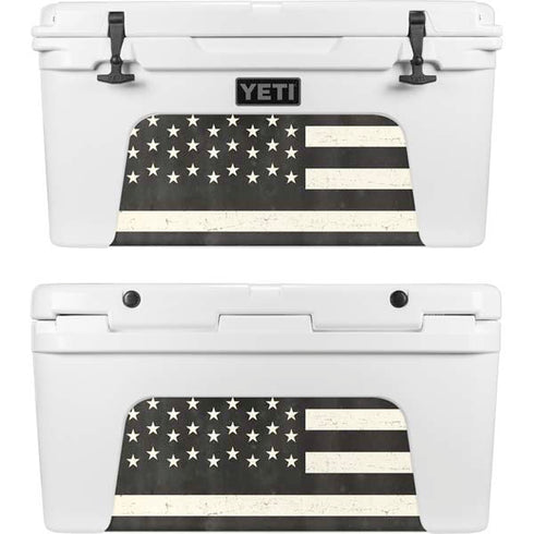 Black & White USA Flag YETI Tundra 65 Hard Cooler Skin