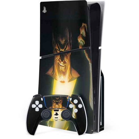 DC Comics Justice Society of America #23 Cover Painting Black Adam Original Art by Alex Ross PS5 Slim Disk Bundle Skin