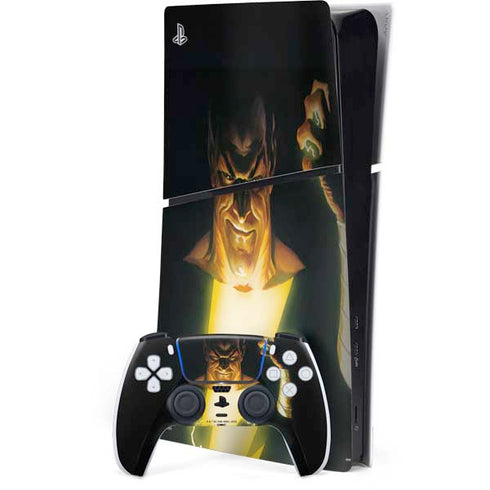 DC Comics Justice Society of America #23 Cover Painting Black Adam Original Art by Alex Ross PS5 Slim Digital Edition Console Skin