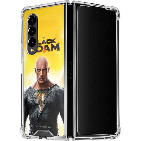 DC Comics Black Adam Movie Charcater Poster Galaxy Z Fold4 5G Clear Case