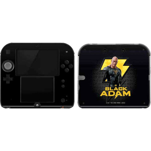 DC Comics Black Adam Movie Art Character and logo Nintendo 2DS Skin