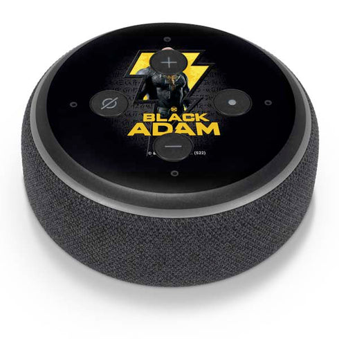 DC Comics Black Adam Movie Art Character and logo Amazon Echo Dot Skin