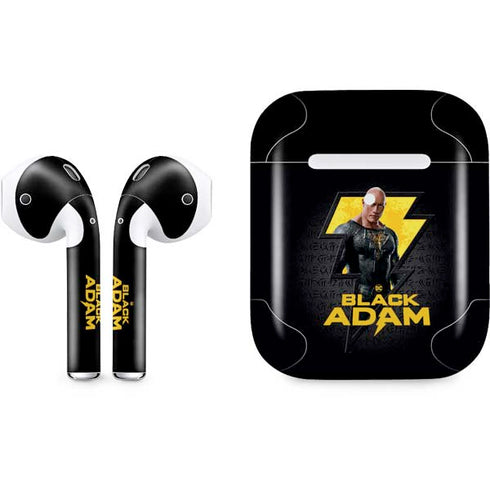 DC Comics Black Adam Movie Art Character and logo Apple AirPods 2 Skin