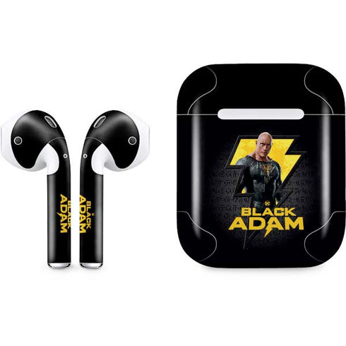 DC Comics Black Adam Movie Art Character and logo Apple AirPods Skin