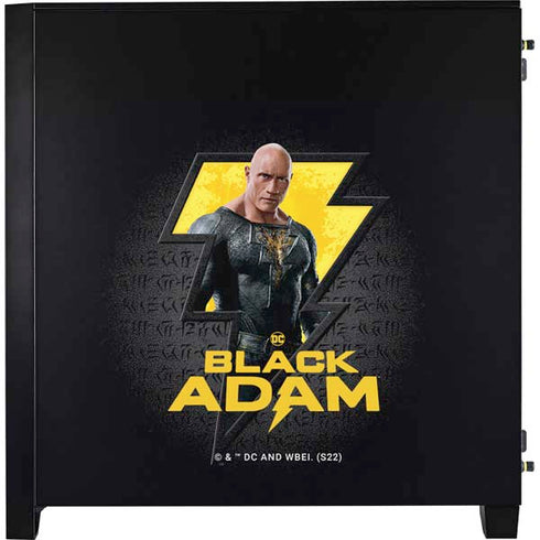 DC Comics Black Adam Movie Art Character and logo Corsair 4000D Tempered Glass Mid-Tower ATX Case Skin